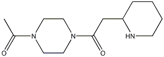 1-(4-acetylpiperazin-1-yl)-2-(piperidin-2-yl)ethan-1-one 结构式