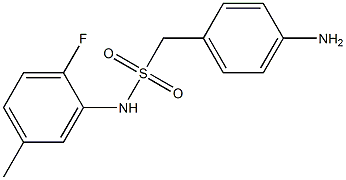 1-(4-aminophenyl)-N-(2-fluoro-5-methylphenyl)methanesulfonamide 结构式