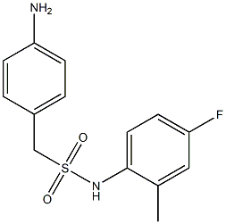 1-(4-aminophenyl)-N-(4-fluoro-2-methylphenyl)methanesulfonamide 结构式