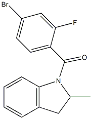 1-(4-bromo-2-fluorobenzoyl)-2-methylindoline 结构式