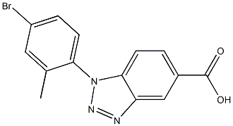 1-(4-bromo-2-methylphenyl)-1H-1,2,3-benzotriazole-5-carboxylic acid 结构式