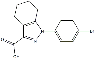 1-(4-bromophenyl)-4,5,6,7-tetrahydro-1H-indazole-3-carboxylic acid 结构式