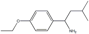 1-(4-ethoxyphenyl)-3-methylbutan-1-amine 结构式