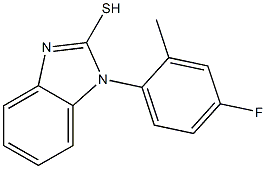 1-(4-fluoro-2-methylphenyl)-1H-1,3-benzodiazole-2-thiol 结构式