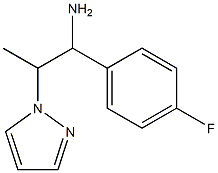 1-(4-fluorophenyl)-2-(1H-pyrazol-1-yl)propan-1-amine 结构式