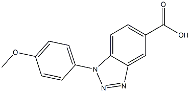 1-(4-methoxyphenyl)-1H-1,2,3-benzotriazole-5-carboxylic acid 结构式