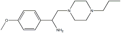 1-(4-methoxyphenyl)-2-(4-propylpiperazin-1-yl)ethanamine 结构式