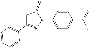 1-(4-nitrophenyl)-3-phenyl-4,5-dihydro-1H-pyrazol-5-one 结构式