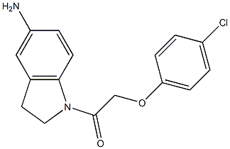 1-(5-amino-2,3-dihydro-1H-indol-1-yl)-2-(4-chlorophenoxy)ethan-1-one 结构式