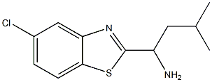 1-(5-chloro-1,3-benzothiazol-2-yl)-3-methylbutan-1-amine 结构式