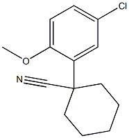 1-(5-chloro-2-methoxyphenyl)cyclohexane-1-carbonitrile 结构式