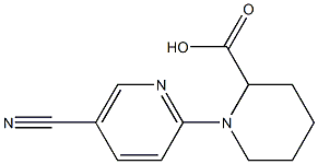 1-(5-cyanopyridin-2-yl)piperidine-2-carboxylic acid 结构式