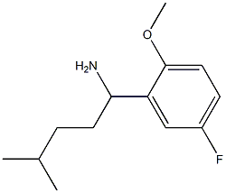 1-(5-fluoro-2-methoxyphenyl)-4-methylpentan-1-amine 结构式