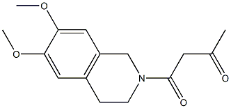 1-(6,7-dimethoxy-1,2,3,4-tetrahydroisoquinolin-2-yl)butane-1,3-dione 结构式