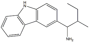 1-(9H-carbazol-3-yl)-2-methylbutan-1-amine 结构式
