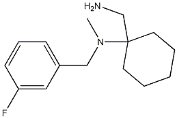 1-(aminomethyl)-N-[(3-fluorophenyl)methyl]-N-methylcyclohexan-1-amine 结构式