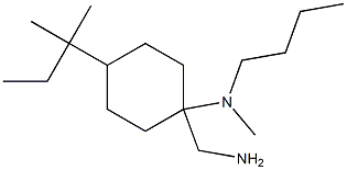 1-(aminomethyl)-N-butyl-N-methyl-4-(2-methylbutan-2-yl)cyclohexan-1-amine 结构式