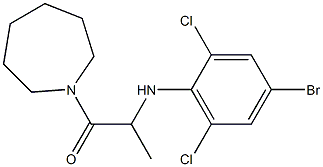1-(azepan-1-yl)-2-[(4-bromo-2,6-dichlorophenyl)amino]propan-1-one 结构式