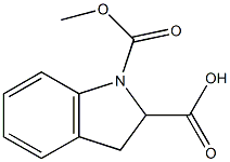 1-(methoxycarbonyl)-2,3-dihydro-1H-indole-2-carboxylic acid 结构式