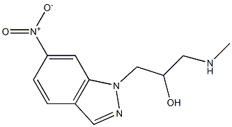 1-(methylamino)-3-(6-nitro-1H-indazol-1-yl)propan-2-ol 结构式
