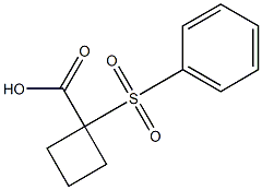 1-(phenylsulfonyl)cyclobutanecarboxylic acid 结构式