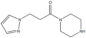 1-(piperazin-1-yl)-3-(1H-pyrazol-1-yl)propan-1-one 结构式