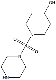 1-(piperazine-1-sulfonyl)piperidin-4-ol 结构式