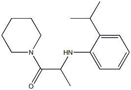 1-(piperidin-1-yl)-2-{[2-(propan-2-yl)phenyl]amino}propan-1-one 结构式