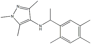 1,3,5-trimethyl-N-[1-(2,4,5-trimethylphenyl)ethyl]-1H-pyrazol-4-amine 结构式