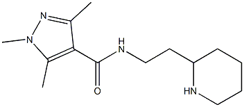 1,3,5-trimethyl-N-[2-(piperidin-2-yl)ethyl]-1H-pyrazole-4-carboxamide 结构式