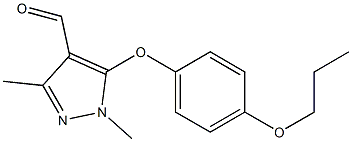 1,3-dimethyl-5-(4-propoxyphenoxy)-1H-pyrazole-4-carbaldehyde 结构式