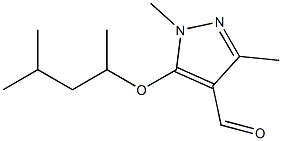 1,3-dimethyl-5-[(4-methylpentan-2-yl)oxy]-1H-pyrazole-4-carbaldehyde 结构式