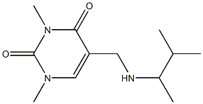 1,3-dimethyl-5-{[(3-methylbutan-2-yl)amino]methyl}-1,2,3,4-tetrahydropyrimidine-2,4-dione 结构式