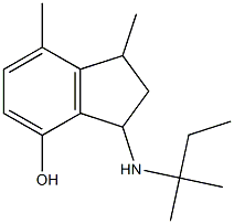 1,7-dimethyl-3-[(2-methylbutan-2-yl)amino]-2,3-dihydro-1H-inden-4-ol 结构式
