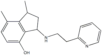 1,7-dimethyl-3-{[2-(pyridin-2-yl)ethyl]amino}-2,3-dihydro-1H-inden-4-ol 结构式