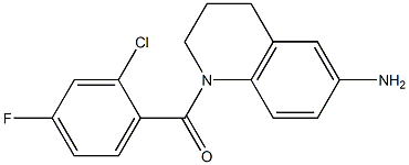 1-[(2-chloro-4-fluorophenyl)carbonyl]-1,2,3,4-tetrahydroquinolin-6-amine 结构式
