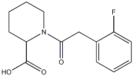 1-[(2-fluorophenyl)acetyl]piperidine-2-carboxylic acid 结构式