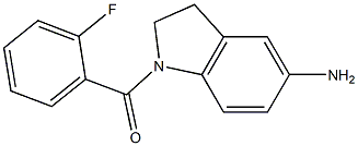 1-[(2-fluorophenyl)carbonyl]-2,3-dihydro-1H-indol-5-amine 结构式