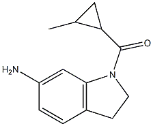 1-[(2-methylcyclopropyl)carbonyl]-2,3-dihydro-1H-indol-6-amine 结构式