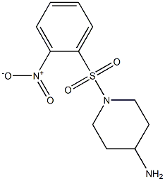 1-[(2-nitrobenzene)sulfonyl]piperidin-4-amine 结构式