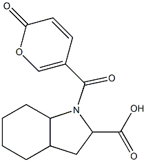 1-[(2-oxo-2H-pyran-5-yl)carbonyl]octahydro-1H-indole-2-carboxylic acid 结构式