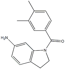 1-[(3,4-dimethylphenyl)carbonyl]-2,3-dihydro-1H-indol-6-amine 结构式