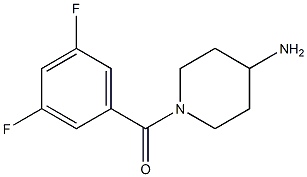 1-[(3,5-difluorophenyl)carbonyl]piperidin-4-amine 结构式