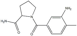 1-[(3-amino-4-methylphenyl)carbonyl]pyrrolidine-2-carboxamide 结构式