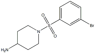 1-[(3-bromobenzene)sulfonyl]piperidin-4-amine 结构式