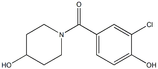 1-[(3-chloro-4-hydroxyphenyl)carbonyl]piperidin-4-ol 结构式