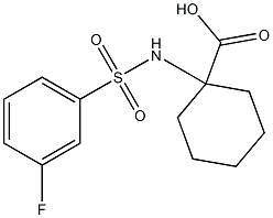 1-[(3-fluorobenzene)sulfonamido]cyclohexane-1-carboxylic acid 结构式