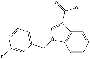 1-[(3-fluorophenyl)methyl]-1H-indole-3-carboxylic acid 结构式