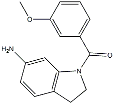 1-[(3-methoxyphenyl)carbonyl]-2,3-dihydro-1H-indol-6-amine 结构式