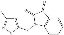 1-[(3-methyl-1,2,4-oxadiazol-5-yl)methyl]-2,3-dihydro-1H-indole-2,3-dione 结构式